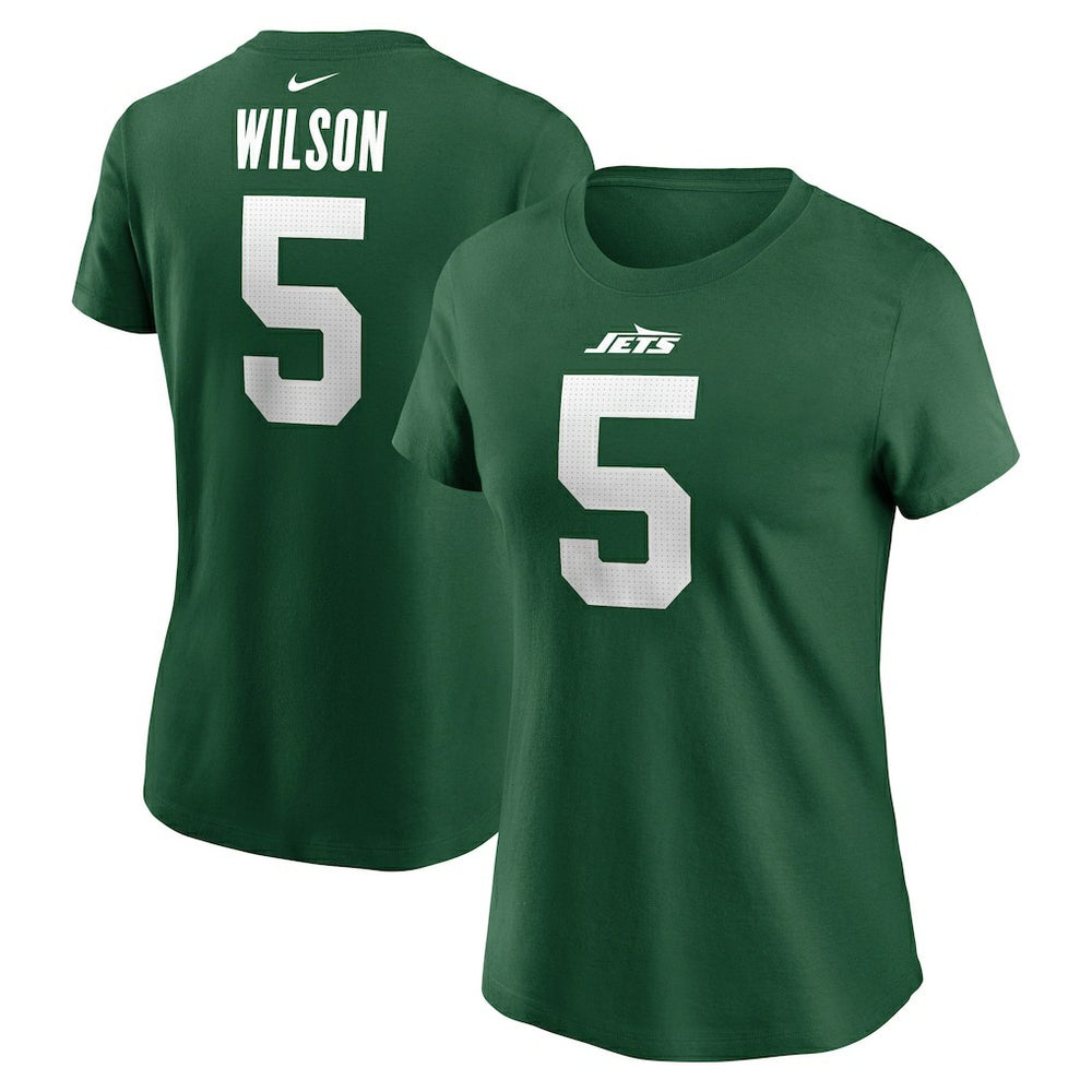 New York Jets Garrett Wilson Women's Player Name & Number T-Shirt | NFL Outlet