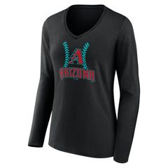 Corbin Carroll Arizona Diamondbacks Women's Name & Number Fastball V-Neck Long Sleeve T-Shirt - MLB T-shirts