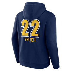 Christian Yelich Milwaukee Brewers Name & Number Fastball Pullover Hoodie - MLB Hoodies