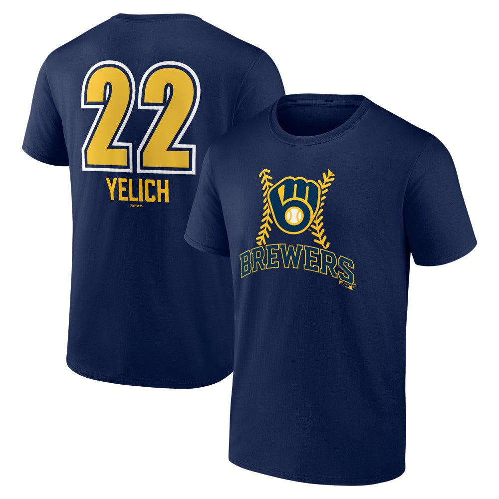 Christian Yelich Milwaukee Brewers Name & Number Fastball T-Shirt - MLB T-shirts