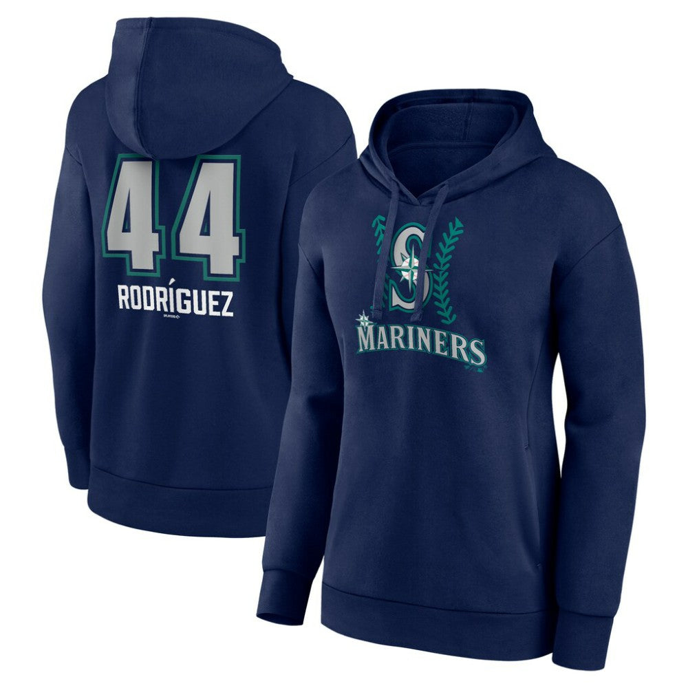 Julio Rodríguez Seattle Mariners Women's Name & Number Fastball Pullover Hoodie - MLB Hoodies