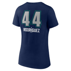 Julio Rodríguez Seattle Mariners Women's Name & Number Fastball V-Neck T-Shirt - MLB T-shirts