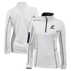 Miami Marlins Columbia Women's Omni-Wick Shotgun Quarter-Zip Pullover Top - MLB Pullover