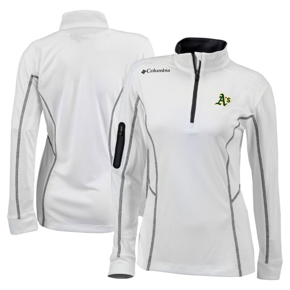 Athletics Columbia Women's Omni-Wick Shotgun Quarter-Zip Pullover Top - MLB Pullover
