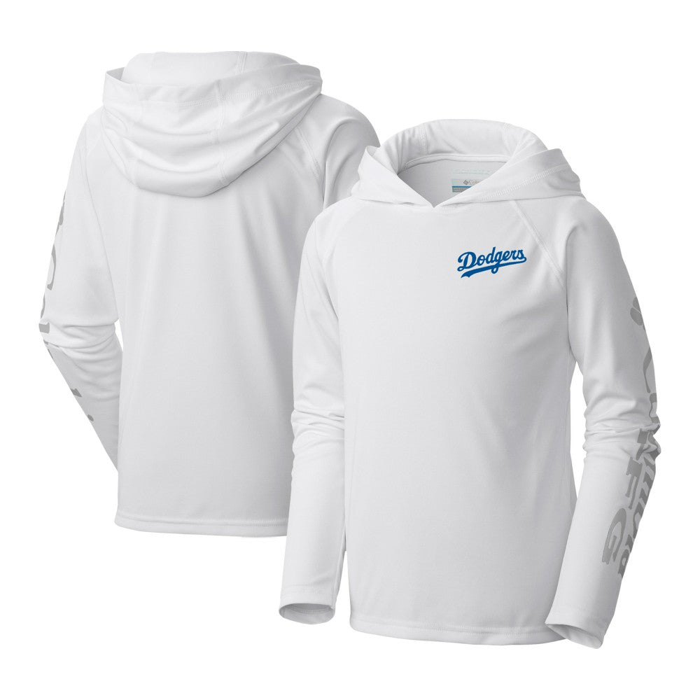 Los Angeles Dodgers Columbia Youth Terminal Tackle Long Sleeve Hoodie T-Shirt - MLB Hoodies