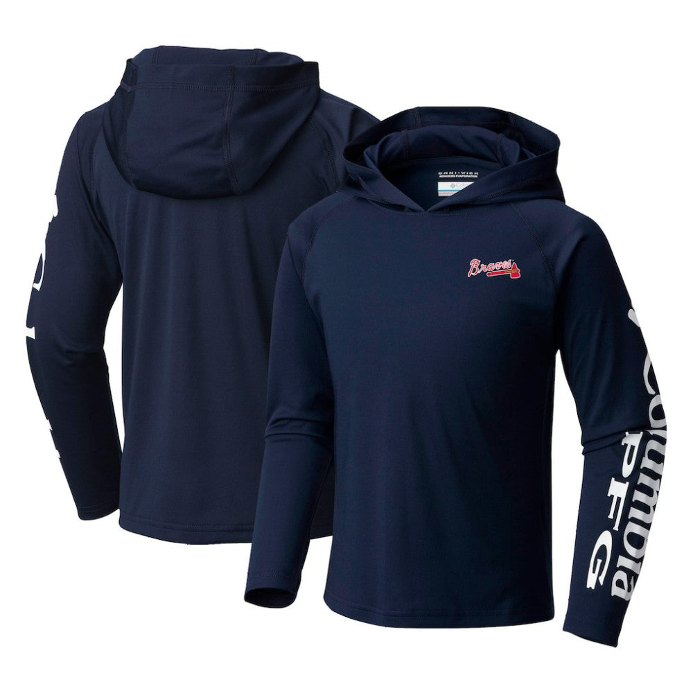Atlanta Braves Columbia Youth Terminal Tackle Long Sleeve Hoodie T-Shirt - MLB Hoodies