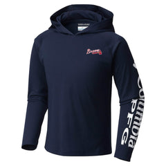 Atlanta Braves Columbia Youth Terminal Tackle Long Sleeve Hoodie T-Shirt - MLB Hoodies