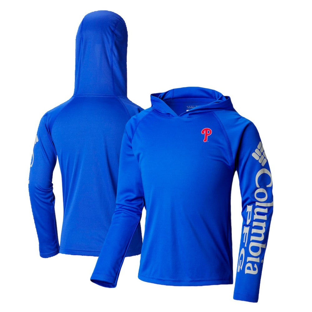 Philadelphia Phillies Columbia Youth Terminal Tackle Long Sleeve Hoodie T-Shirt - MLB Hoodies