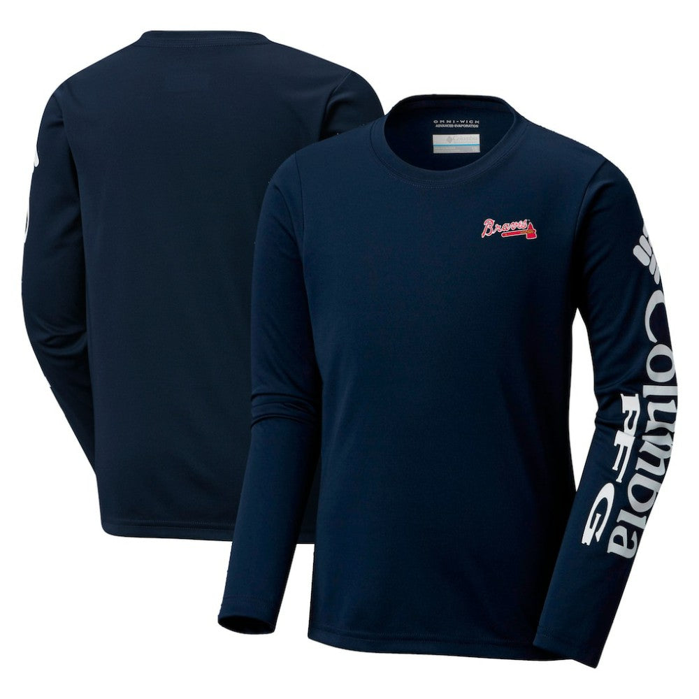 Atlanta Braves Columbia Youth Terminal Tackle Long Sleeve T-Shirt - MLB T-shirts