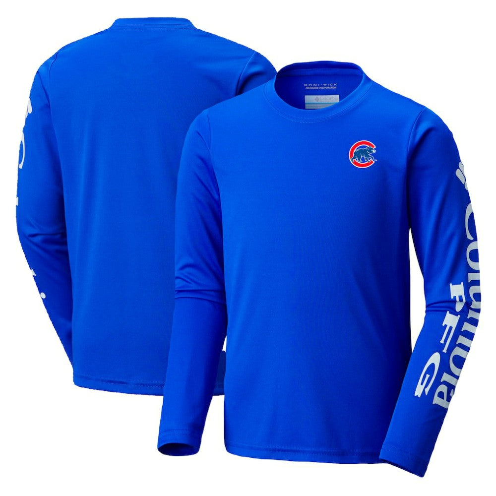 Chicago Cubs Columbia Youth Terminal Tackle Long Sleeve T-Shirt - MLB T-shirts