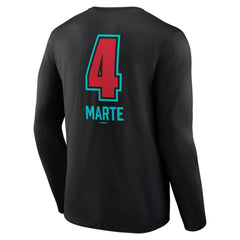Ketel Marte Arizona Diamondbacks Name & Number Fastball Long Sleeve T-Shirt - MLB T-shirts