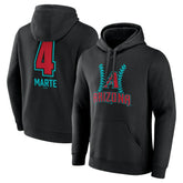 Ketel Marte Arizona Diamondbacks Name & Number Fastball Pullover Hoodie - MLB Hoodies
