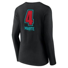 Ketel Marte Arizona Diamondbacks Women's Name & Number Fastball V-Neck Long Sleeve T-Shirt - MLB T-shirts