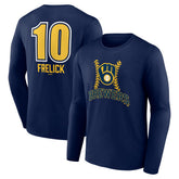 Sal Frelick Milwaukee Brewers Name & Number Fastball Long Sleeve T-Shirt - MLB T-shirts
