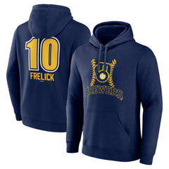 Sal Frelick Milwaukee Brewers Name & Number Fastball Pullover Hoodie - MLB Hoodies