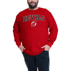 Jack Hughes New Jersey Devils Profile Big & Tall Name & Number Thermal Pullover Sweatshirt - NHL Sweatshirts