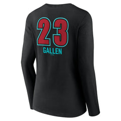 Zac Gallen Arizona Diamondbacks Women's Name & Number Fastball V-Neck Long Sleeve T-Shirt - MLB T-shirts