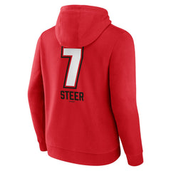 Spencer Steer Cincinnati Reds Name & Number Fastball Pullover Hoodie - MLB Hoodies