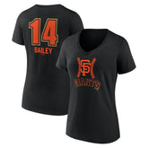 Patrick Bailey San Francisco Giants Women's Name & Number Fastball V-Neck T-Shirt - MLB T-shirts