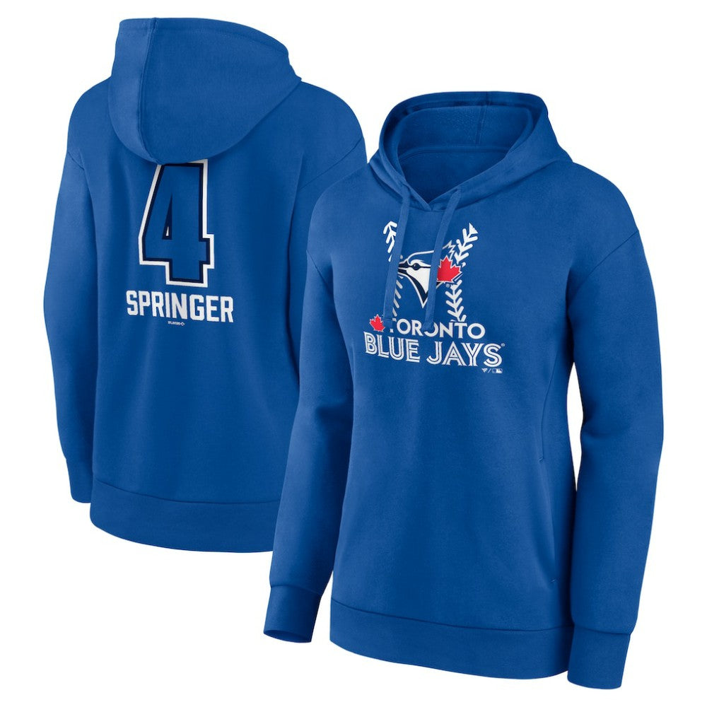 George Springer Toronto Blue Jays Women's Name & Number Fastball Pullover Hoodie - MLB Hoodies