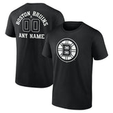 Boston Bruins Personalized Name & Number Monochrome T-Shirt - NHL T-shirts