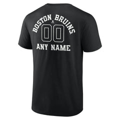 Boston Bruins Personalized Name & Number Monochrome T-Shirt - NHL T-shirts