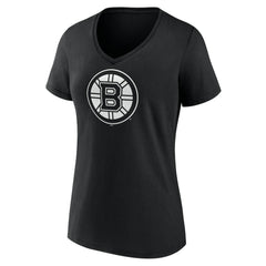 Boston Bruins Women's Personalized Name & Number Monochrome V-Neck T-Shirt - NHL T-shirts
