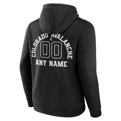 Colorado Avalanche Personalized Name & Number Monochrome Pullover Hoodie - NHL Hoodies