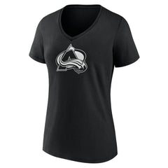 Colorado Avalanche Women's Personalized Name & Number Monochrome V-Neck T-Shirt - NHL T-shirts