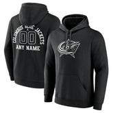 Columbus Blue Jackets Personalized Name & Number Monochrome Pullover Hoodie - NHL Hoodies