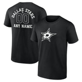 Dallas Stars Personalized Name & Number Monochrome T-Shirt - NHL T-shirts