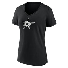 Dallas Stars Women's Personalized Name & Number Monochrome V-Neck T-Shirt - NHL T-shirts