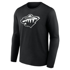 Minnesota Wild Personalized Name & Number Monochrome Long Sleeve T-Shirt - NHL T-shirts