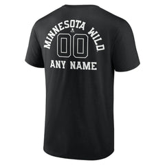 Minnesota Wild Personalized Name & Number Monochrome T-Shirt - NHL T-shirts
