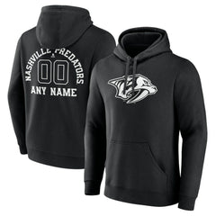 Nashville Predators Personalized Name & Number Monochrome Pullover Hoodie - NHL Hoodies