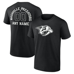 Nashville Predators Personalized Name & Number Monochrome T-Shirt - NHL T-shirts