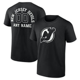 New Jersey Devils Personalized Name & Number Monochrome T-Shirt - NHL T-shirts