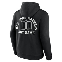 New York Rangers Personalized Name & Number Monochrome Pullover Hoodie - NHL Hoodies