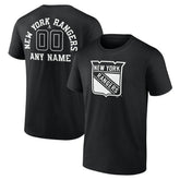 New York Rangers Personalized Name & Number Monochrome T-Shirt - NHL T-shirts