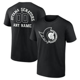 Ottawa Senators Personalized Name & Number Monochrome T-Shirt - NHL T-shirts
