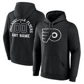 Philadelphia Flyers Personalized Name & Number Monochrome Pullover Hoodie - NHL Hoodies