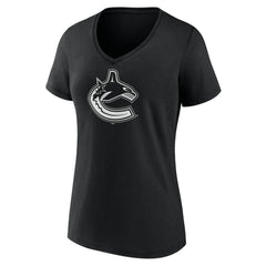 Vancouver Canucks Women's Personalized Name & Number Monochrome V-Neck T-Shirt - NHL T-shirts