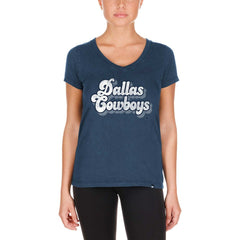 Dallas Cowboys Women's Enzyme Wash Low V-Neck T-Shirt | NFL Hot