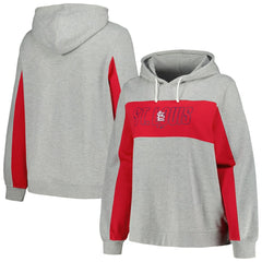 St. Louis Cardinals Profile Women's Plus Size Pullover Jersey Hoodie - MLB Jerseys