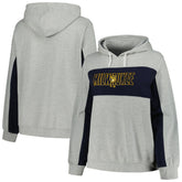 Milwaukee Brewers Profile Women's Plus Size Pullover Jersey Hoodie - MLB Jerseys