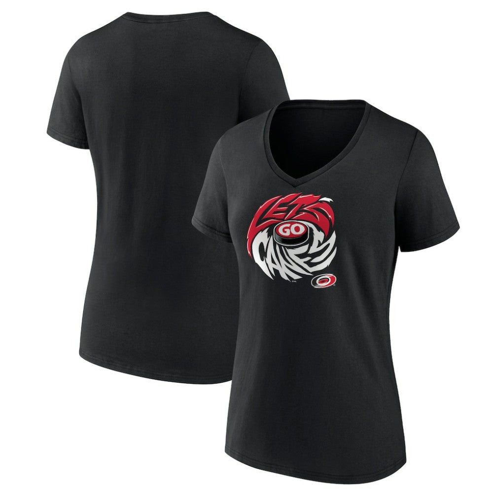 Carolina Hurricanes Women's Native V-Neck T-Shirt - NHL T-shirts
