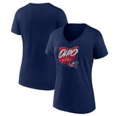 Columbus Blue Jackets Women's Native V-Neck T-Shirt - NHL T-shirts