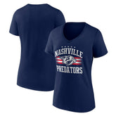 Nashville Predators Women's Americana Team V-Neck T-Shirt - NHL T-shirts