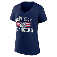 New York Rangers Women's Americana Team V-Neck T-Shirt - NHL T-shirts