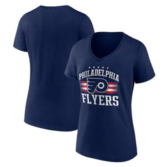 Philadelphia Flyers Women's Americana Team V-Neck T-Shirt - NHL T-shirts